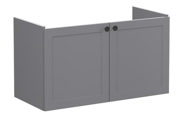 VitrA Root Classic 100cm 2 Door Washbasin Unit - Matt Grey